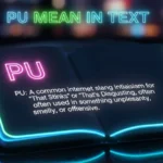 pu mean in text