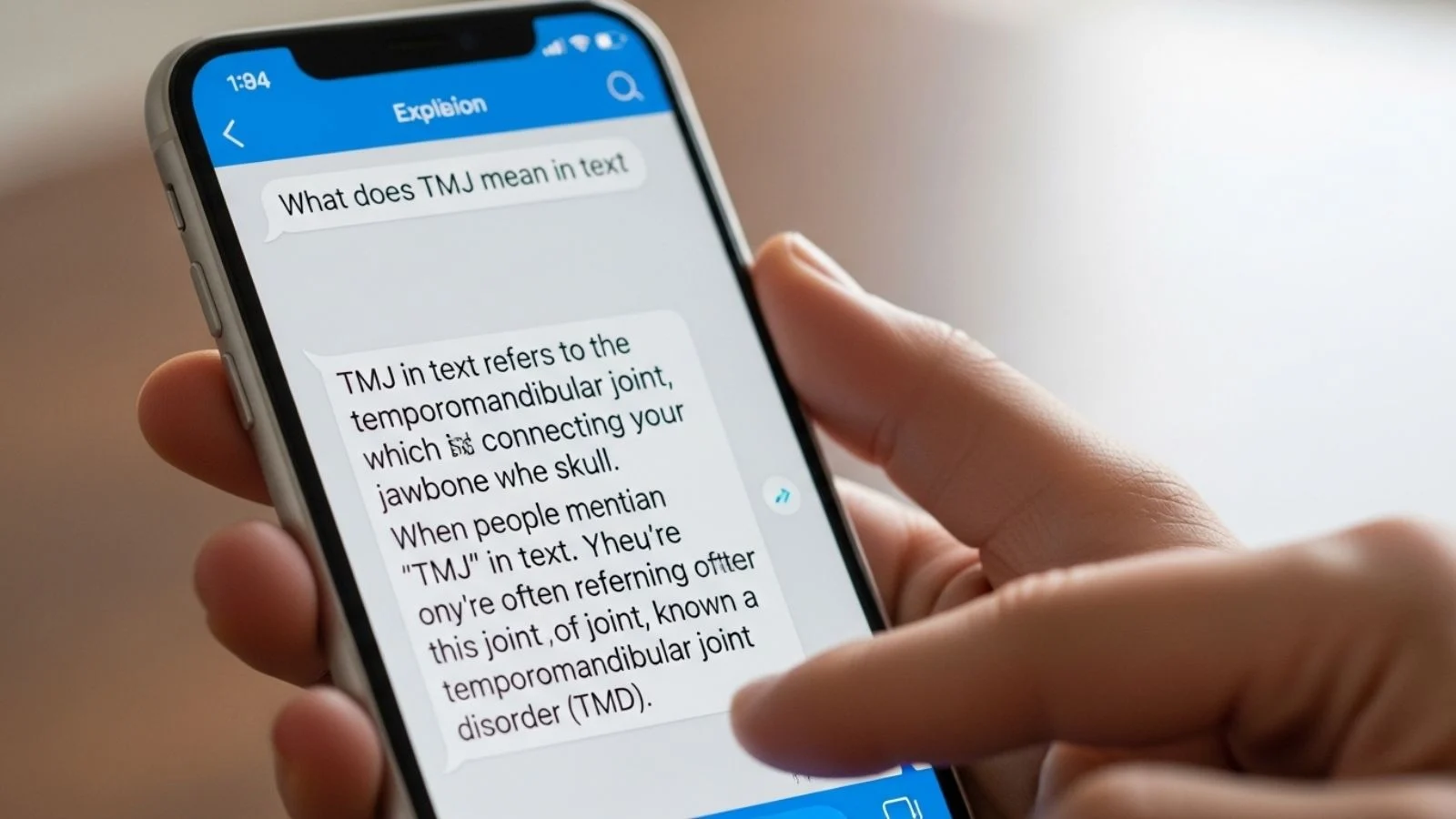 what does tmj mean in text