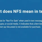 what dies nfs mean in text