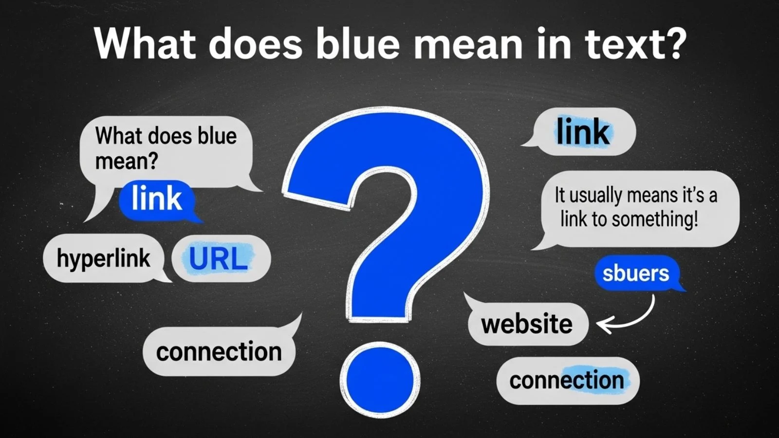 what does blue mean in text