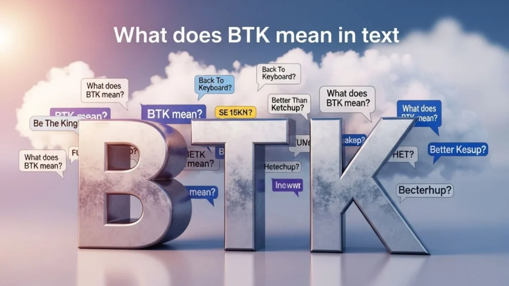 what does btk mean in text