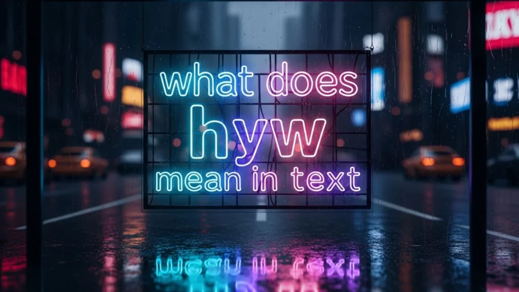 what does hyw mean in text