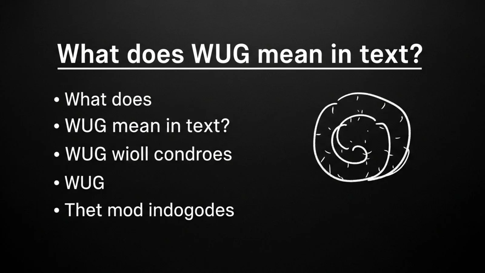 what does wug mean in text