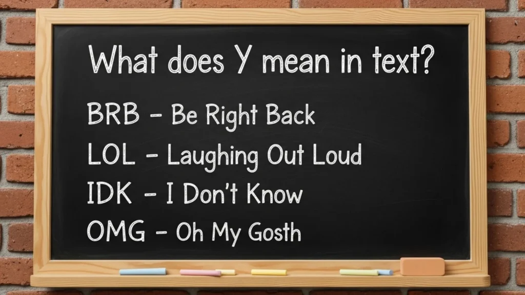 what does y mean in text