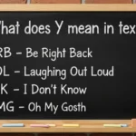 what does y mean in text
