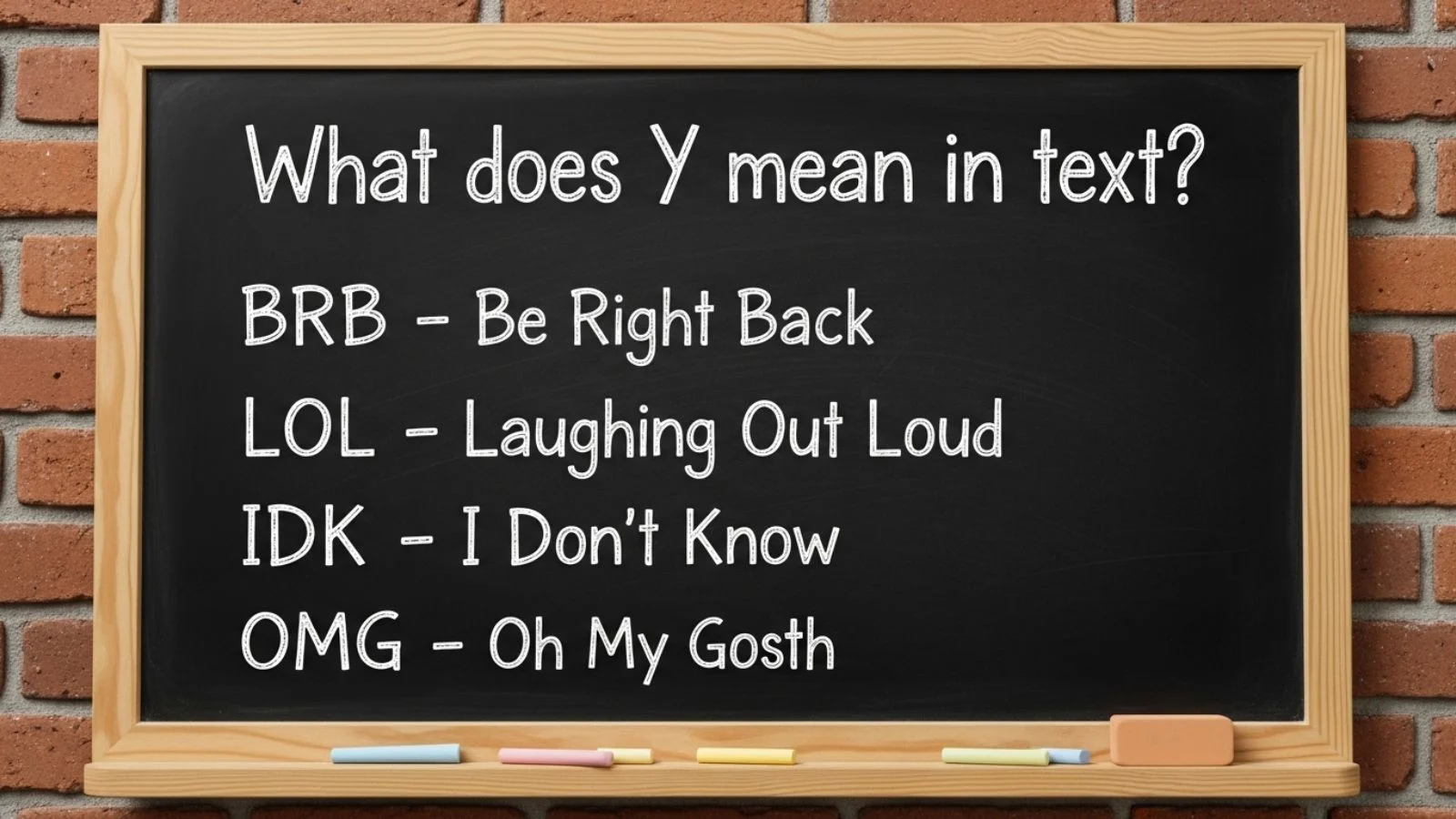 what does y mean in text