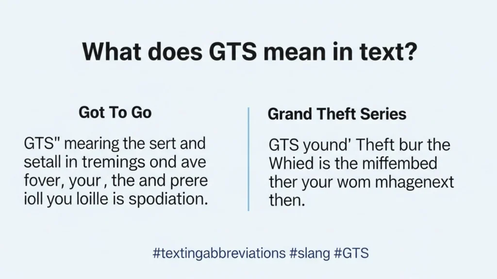 what dose gts mean in text