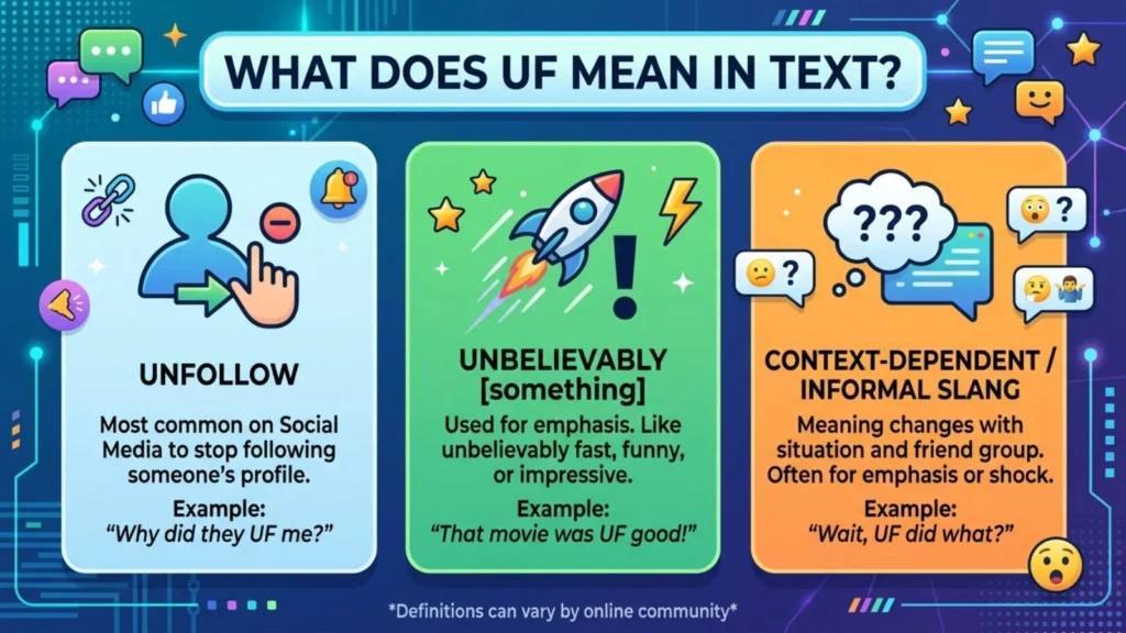What Does UF Mean in Text