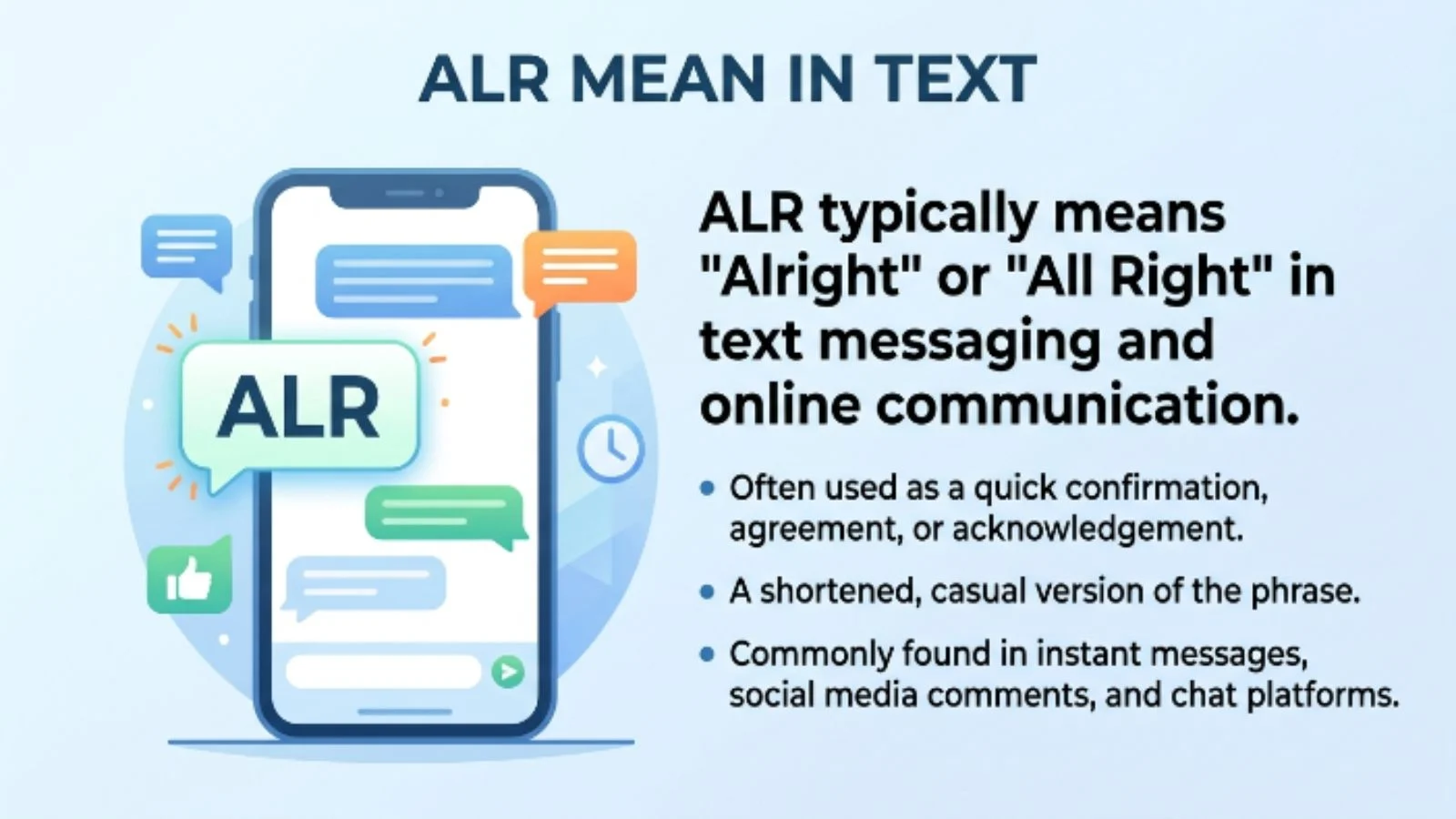 alr mean in text