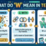 what do w mean in text