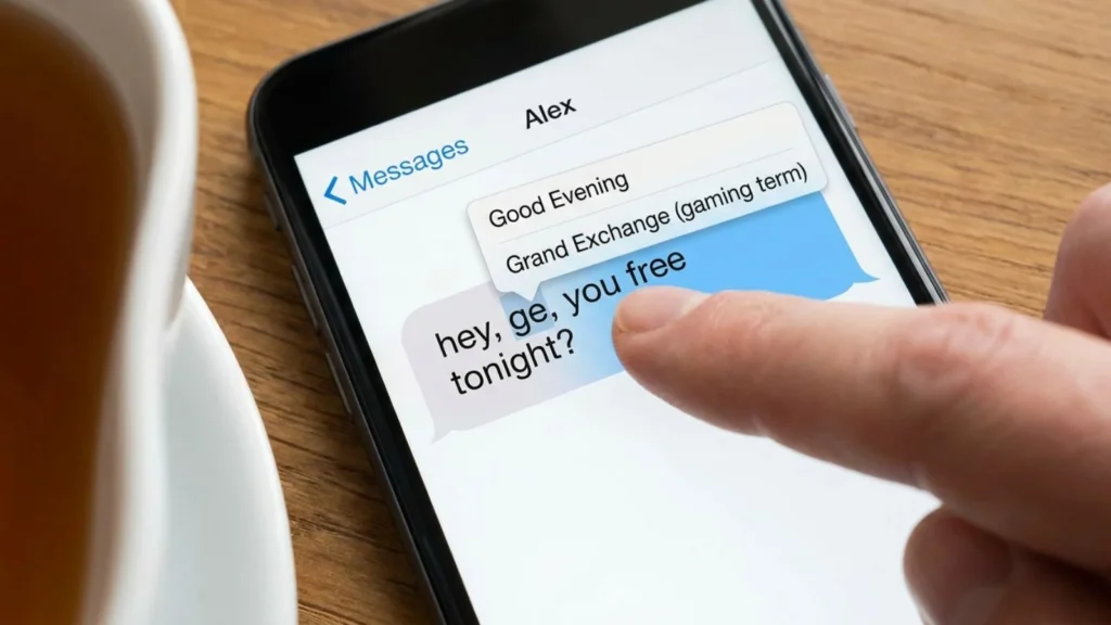 what does ge mean in text
