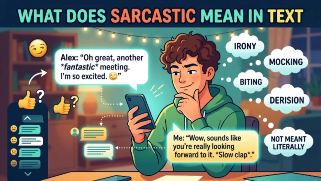 what does sarcastic mean in text