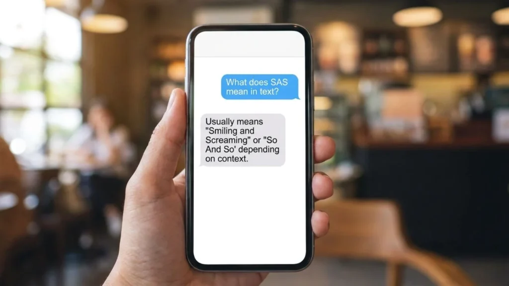 what does sas mean in text