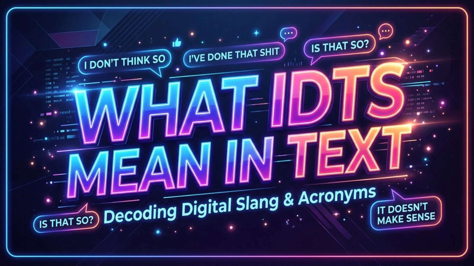 what idts mean in text