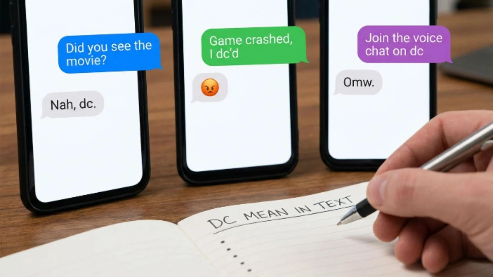 dc mean in text