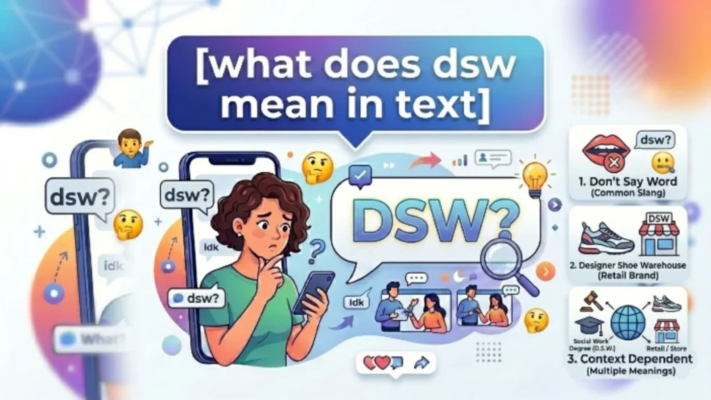 what does dsw mean in text