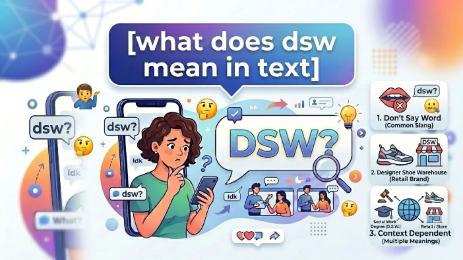 what does dsw mean in text