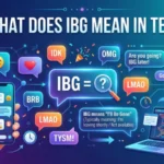 what does ibg mean in text