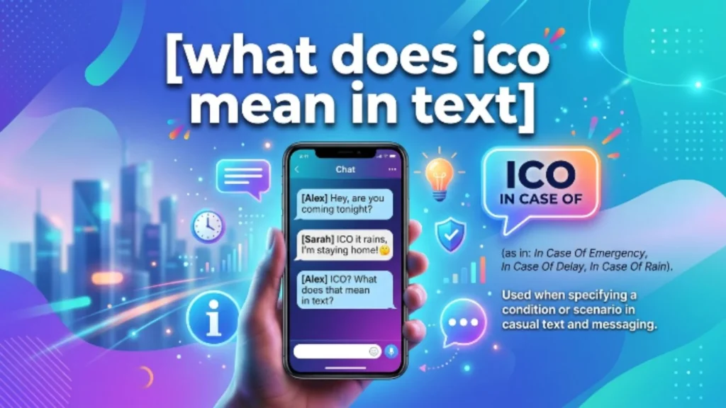 what does ico mean in text