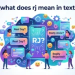 what does rj mean in text