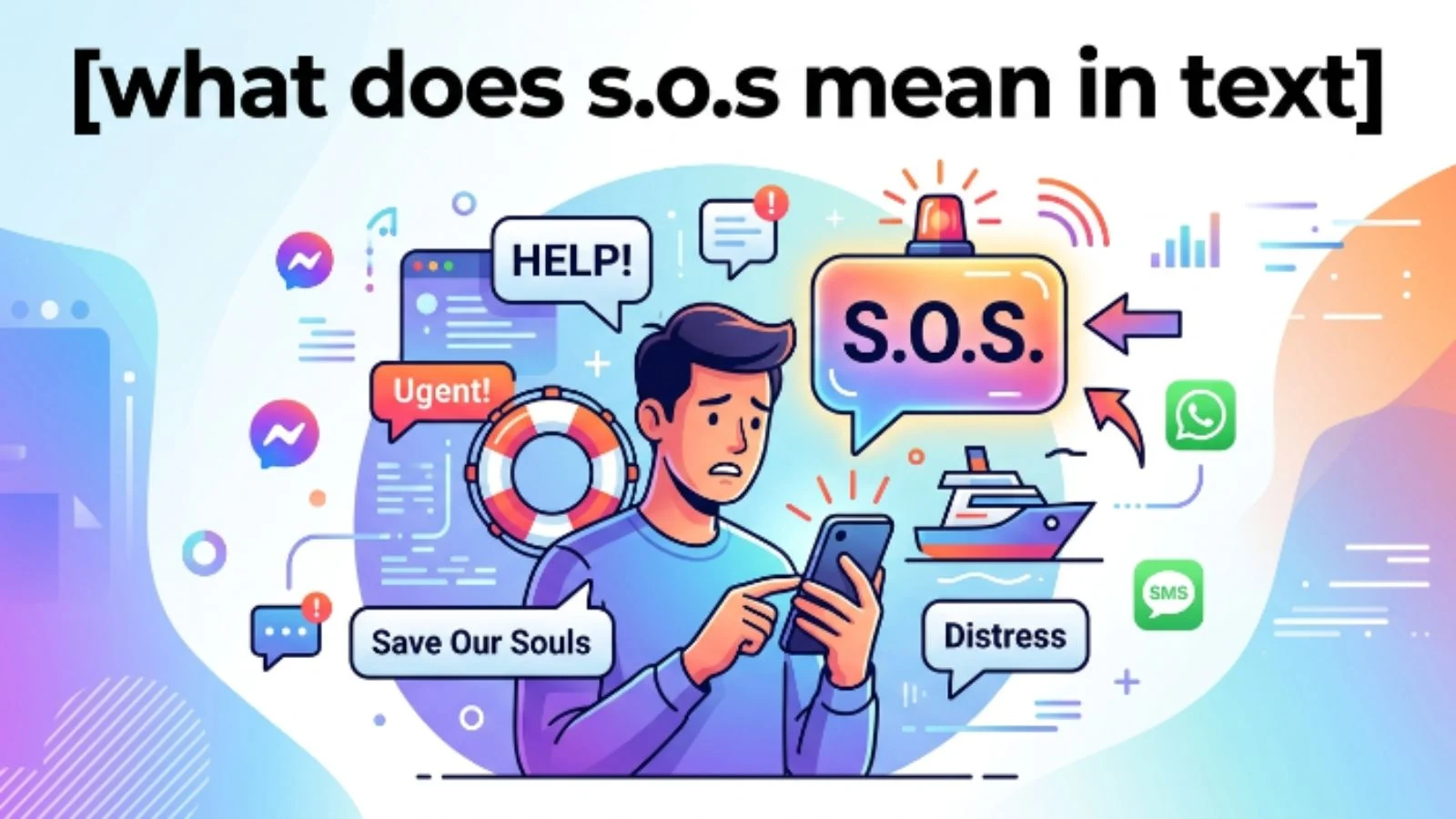 what does s.o.s mean in text