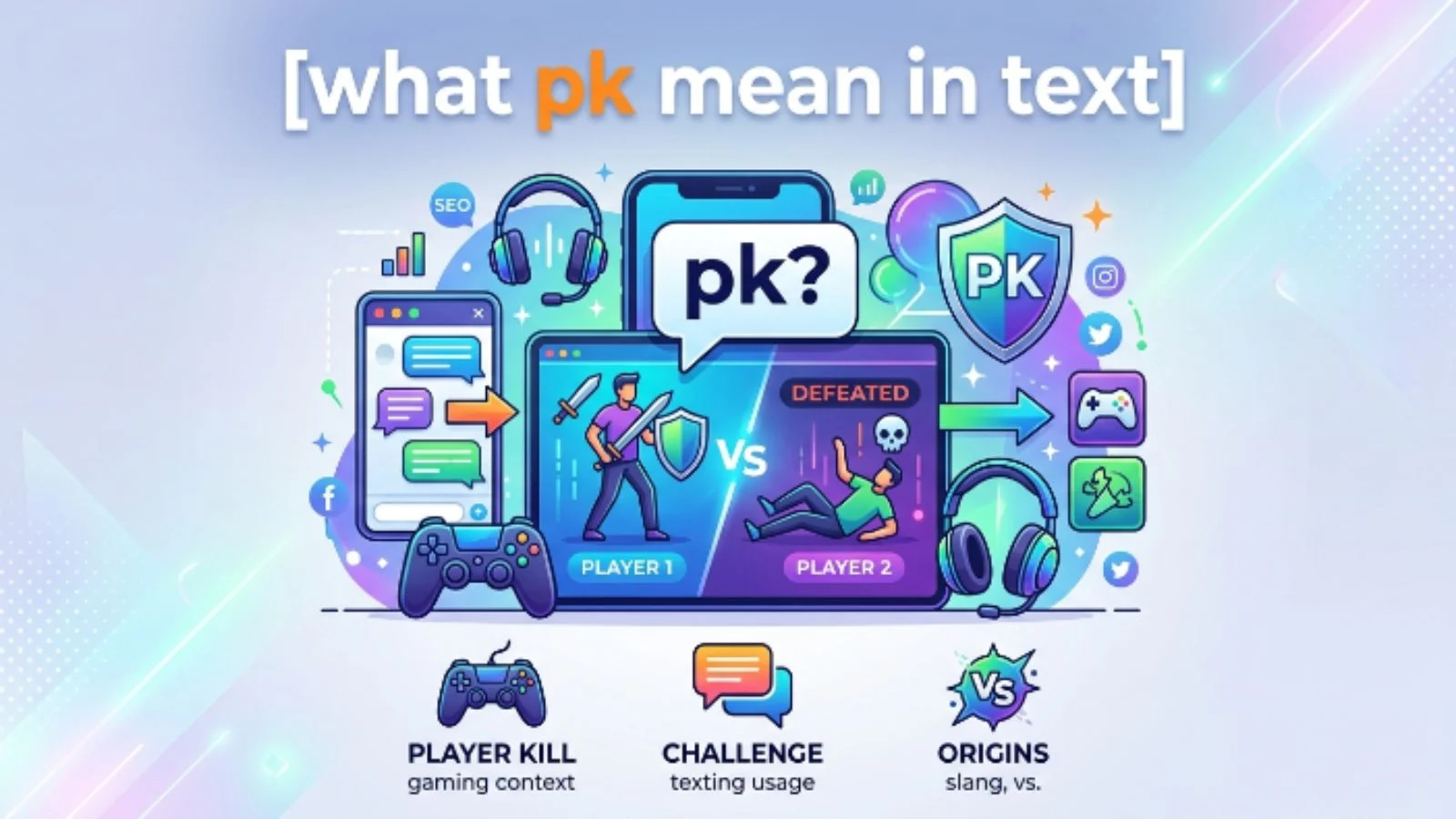 what pk mean in text
