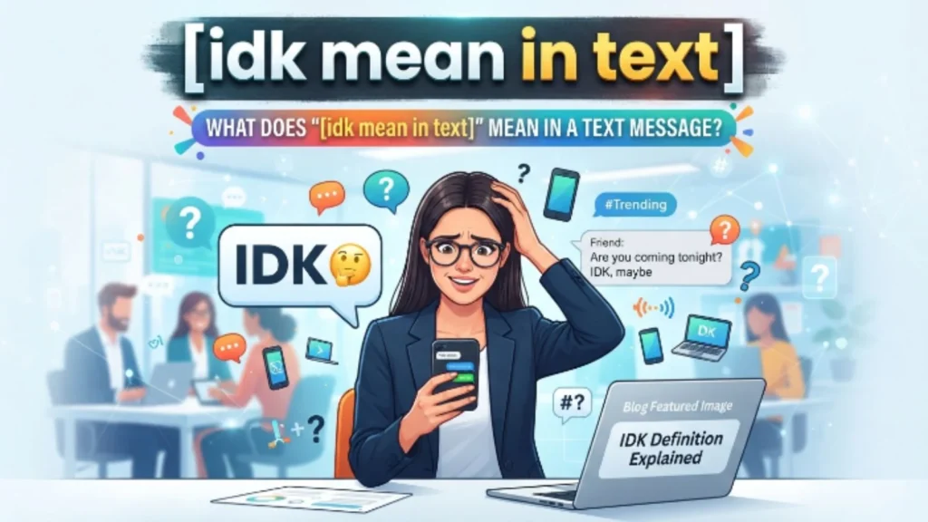 idk mean in text