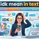 idk mean in text