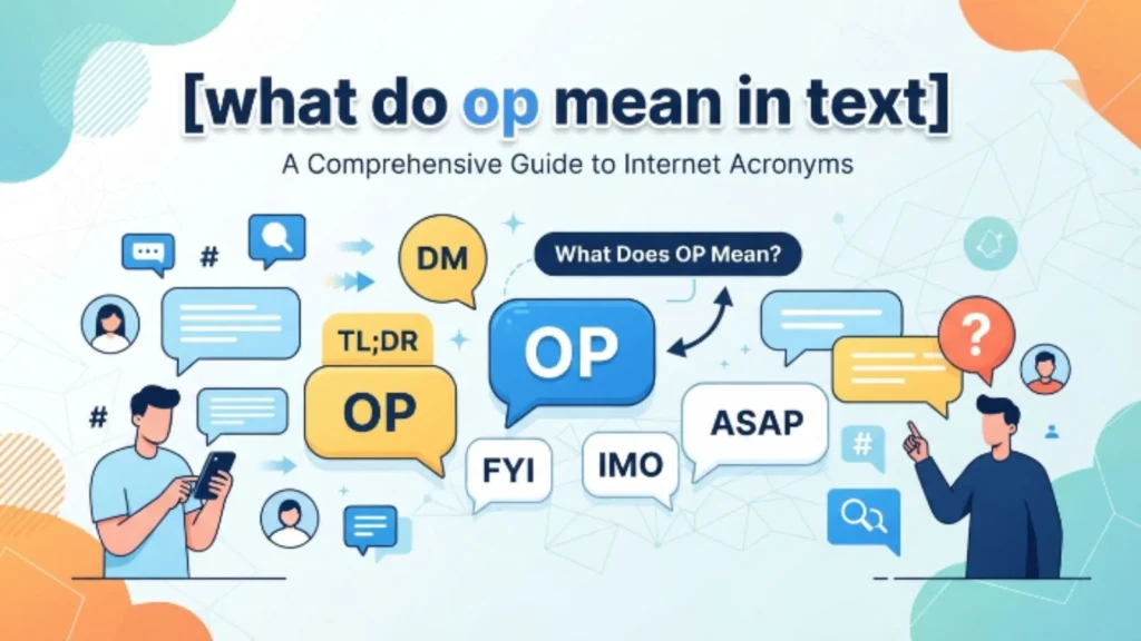 what do op mean in text