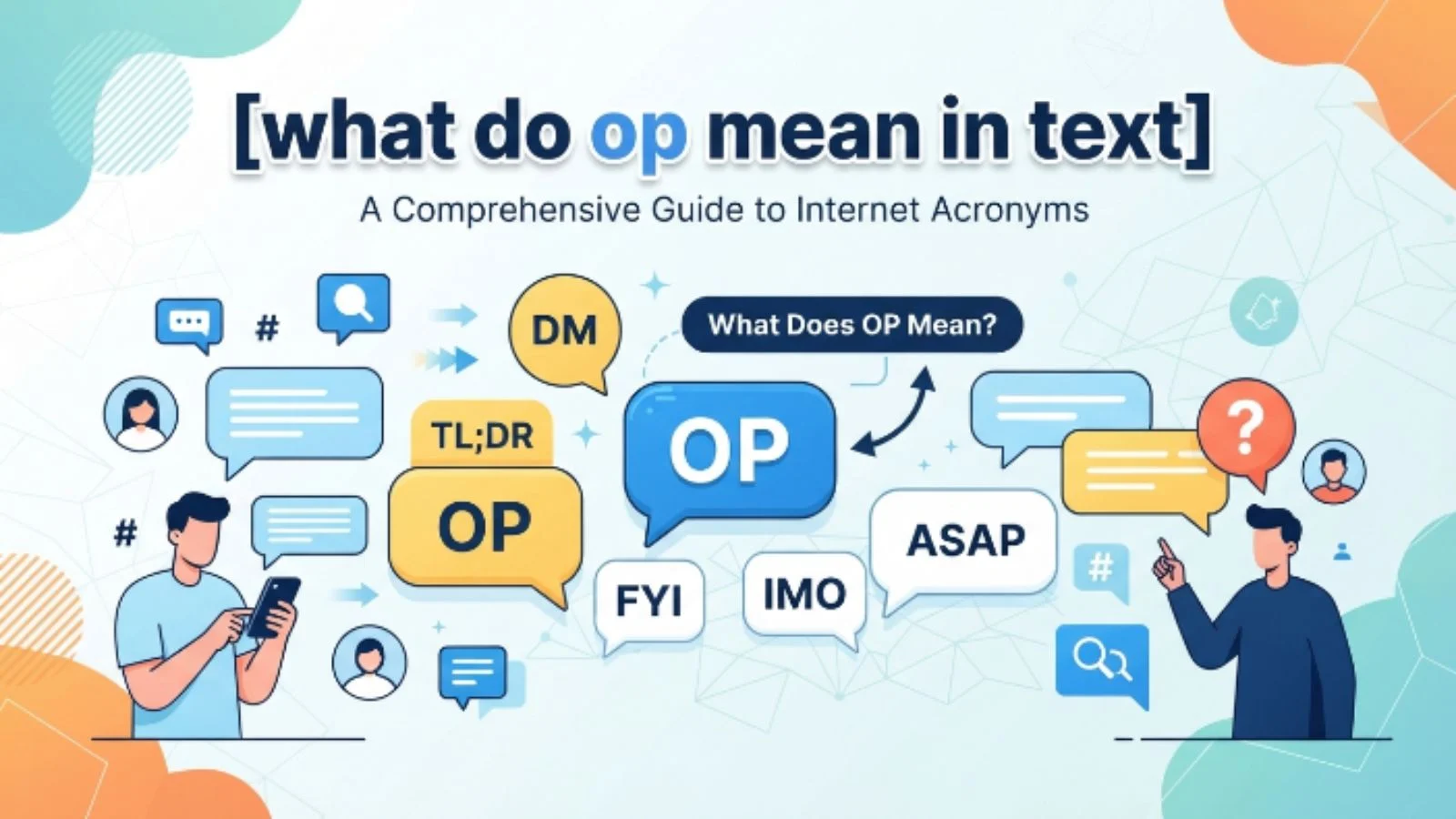 what do op mean in text