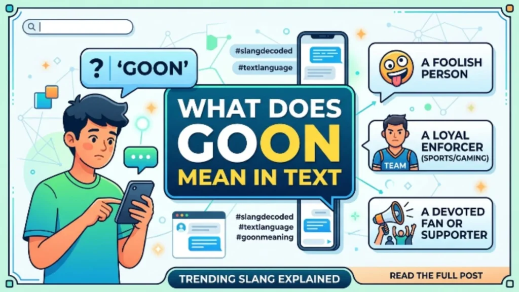 what does goon mean in text