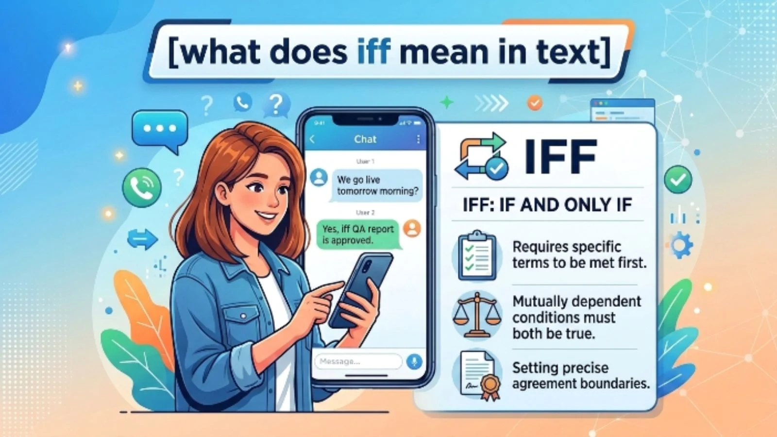 what does iff mean in text