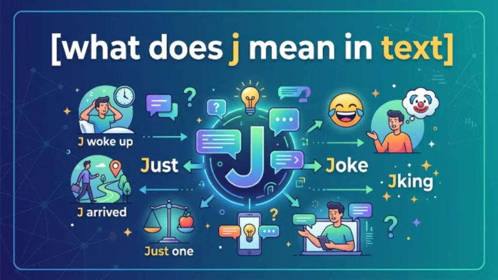 what does j mean in text