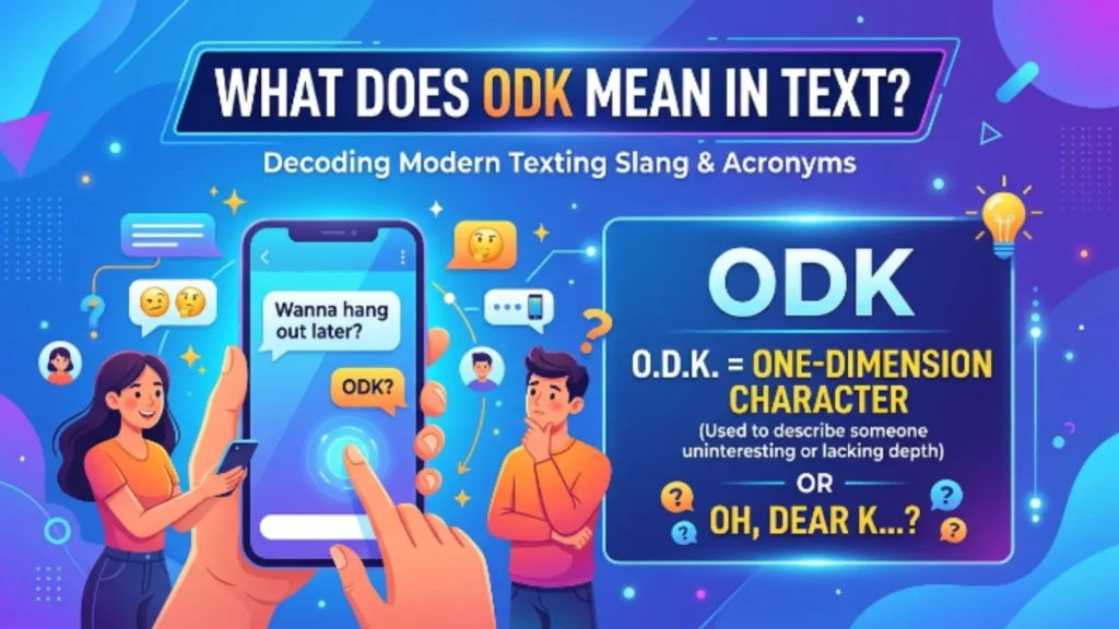 what does odk mean in text