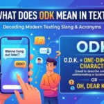 what does odk mean in text