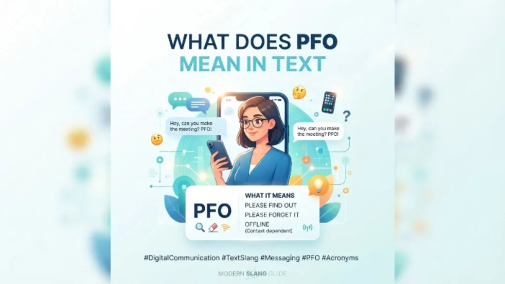what does pfo mean in text
