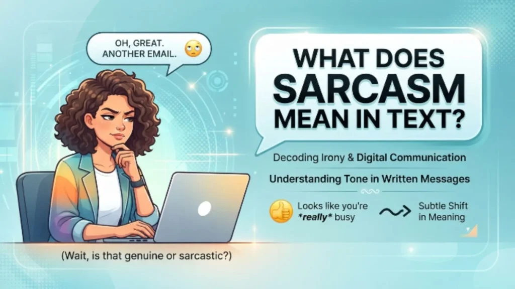 what does sarcasm mean in text