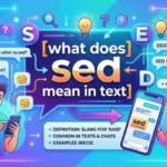 what does sed mean in text