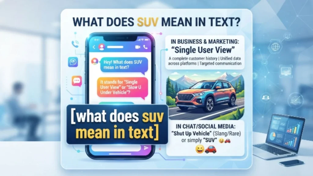 what does suv mean in text