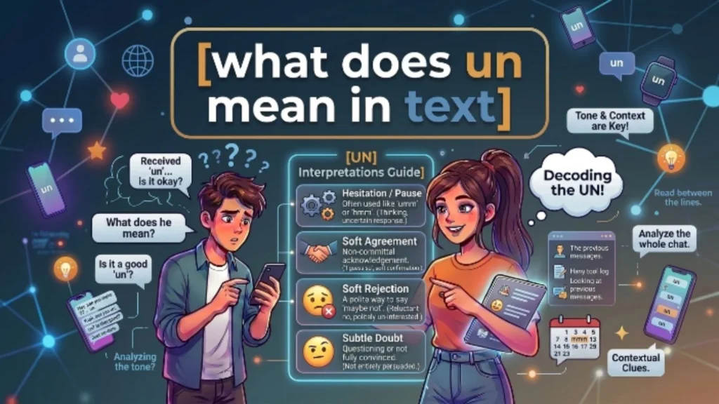 what does un mean in text
