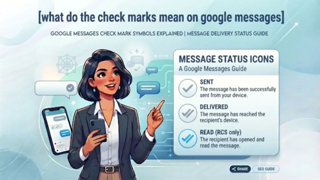 what do the check marks mean on google messages