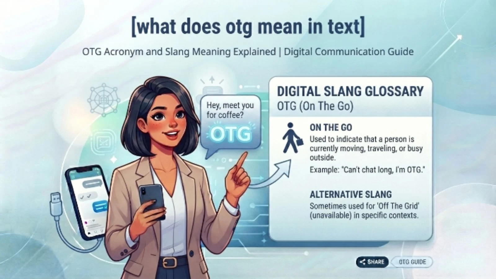 what does otg mean in text