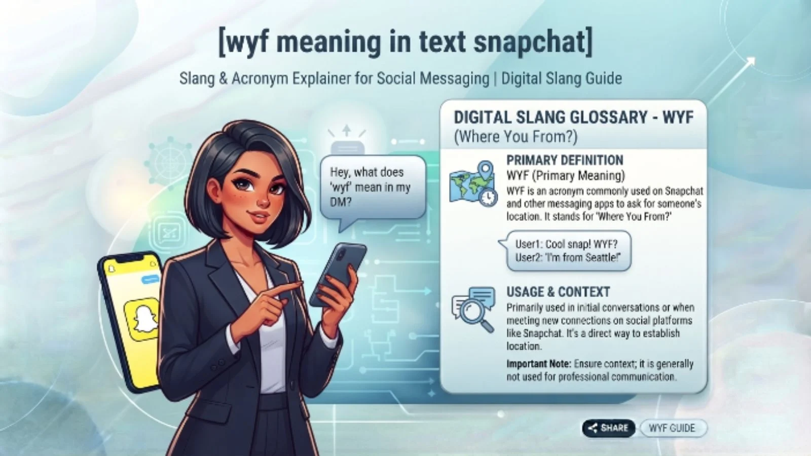 wyf meaning in text snapchat